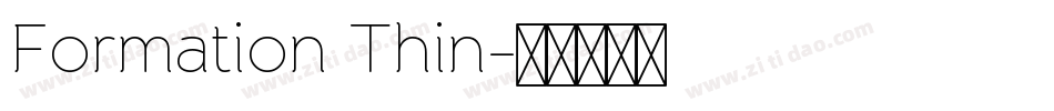 Formation Thin字体转换